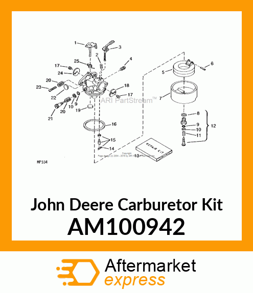 CARBURETOR REPAIR KIT AM100942