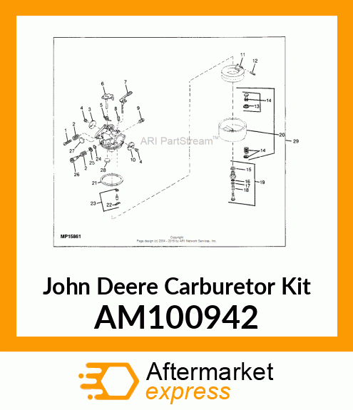 CARBURETOR REPAIR KIT AM100942