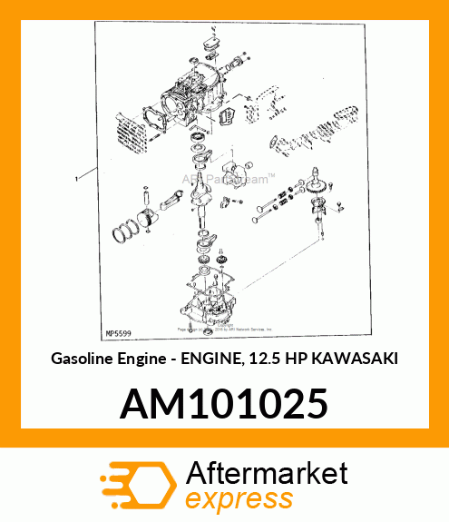 Gasoline Engine - ENGINE, 12.5 HP KAWASAKI AM101025