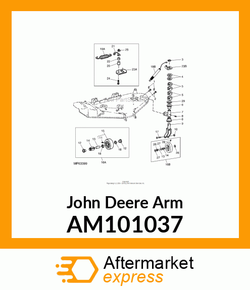 ARM, WELDED CASTER AM101037