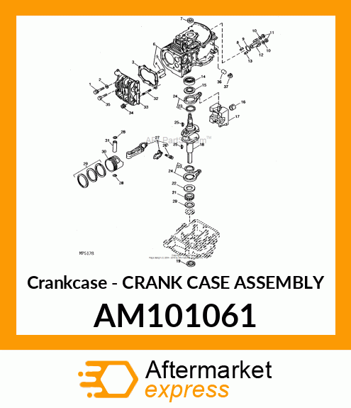 Crankcase - CRANK CASE ASSEMBLY AM101061