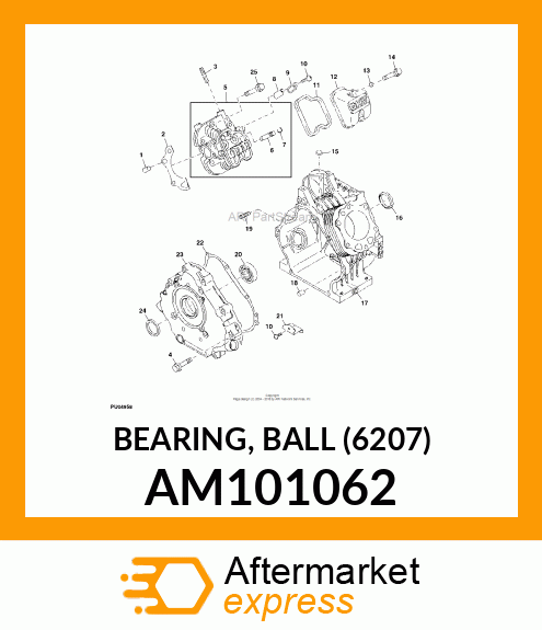BEARING, BALL (6207) AM101062