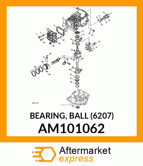 BEARING, BALL (6207) AM101062