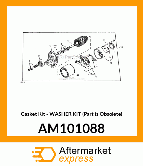 Gasket Kit - WASHER KIT (Part is Obsolete) AM101088