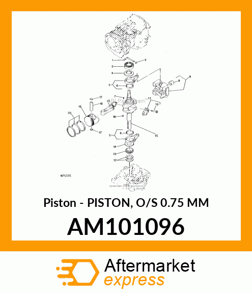 Piston - PISTON, O/S 0.75 MM AM101096