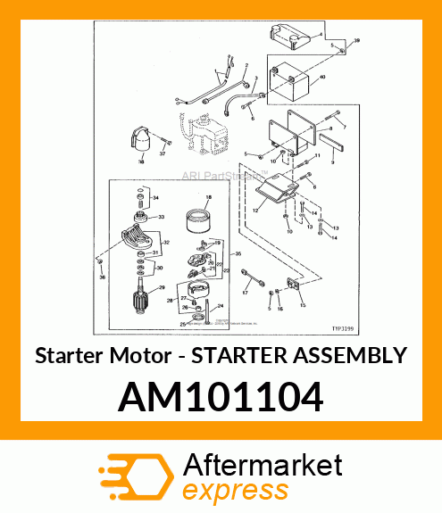 Starter Motor - STARTER ASSEMBLY AM101104