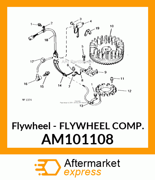 Flywheel - FLYWHEEL COMP. AM101108