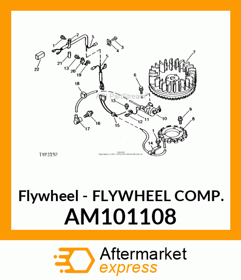 Flywheel - FLYWHEEL COMP. AM101108