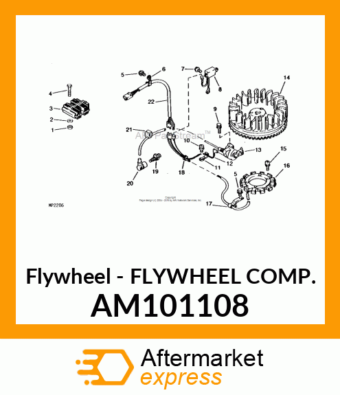 Flywheel - FLYWHEEL COMP. AM101108