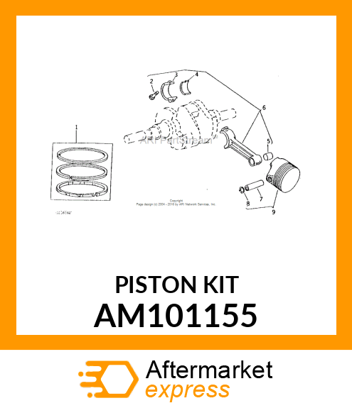 PISTONKIT4PC AM101155