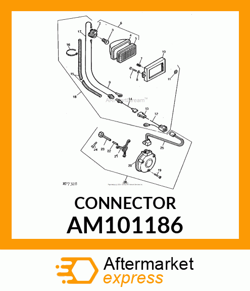 Elec. Connector Terminal - CONNECTOR, A.C. LIGHTING AM101186