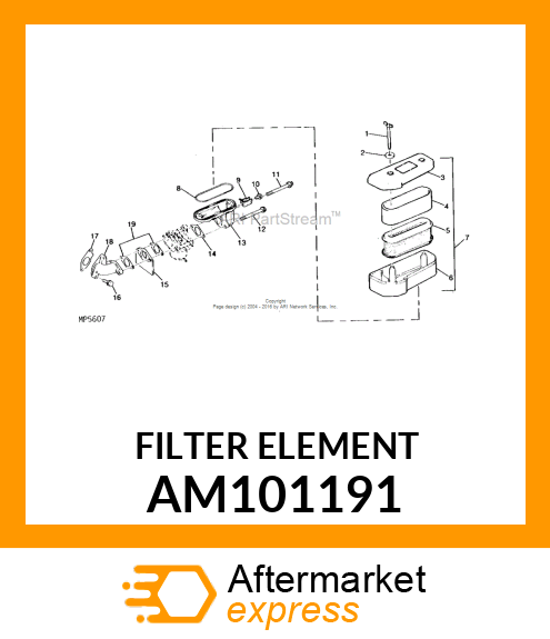 ELEMENT, PAPER AIR FILTER AM101191