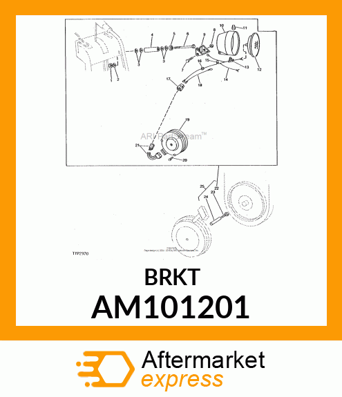 Bracket - BRACKET, ASSEMBLY W/GROUND WIRE AM101201