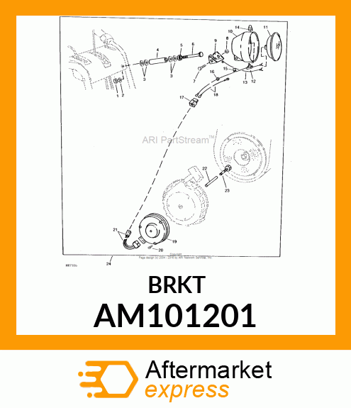 Bracket - BRACKET, ASSEMBLY W/GROUND WIRE AM101201