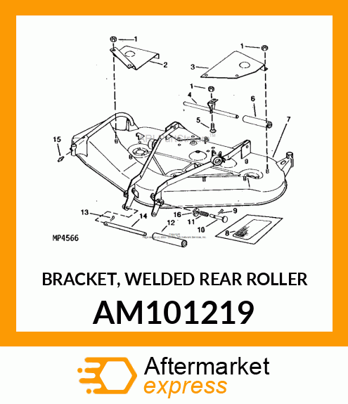 BRACKET, WELDED REAR ROLLER AM101219