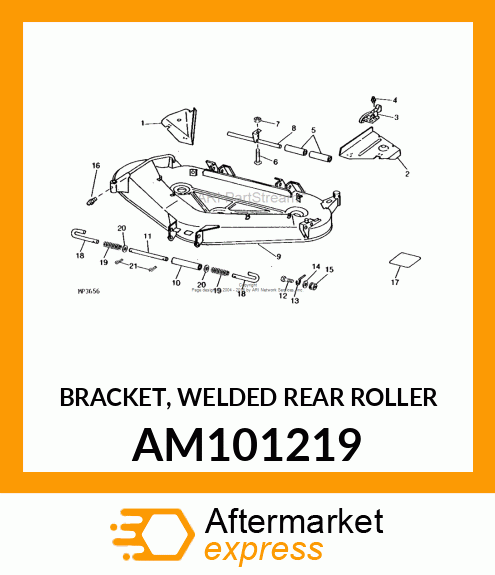 BRACKET, WELDED REAR ROLLER AM101219