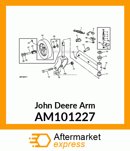 ARM, ARM, WELDED CASTER AM101227