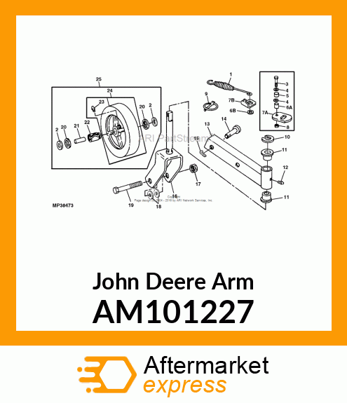 ARM, ARM, WELDED CASTER AM101227