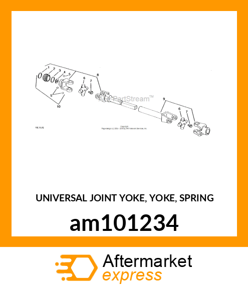 UNIVERSAL JOINT YOKE, YOKE, SPRING am101234