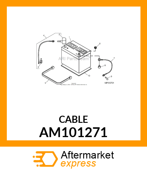 CABLE, NEGATIVE BATTERY AM101271