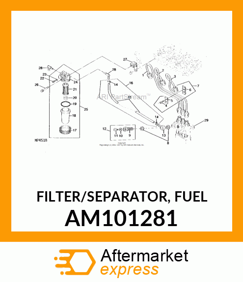 FILTER/SEPARATOR, FUEL AM101281