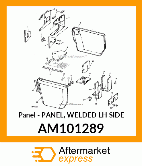 Panel - PANEL, WELDED LH SIDE AM101289