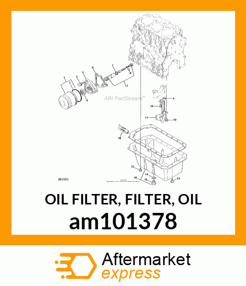OIL FILTER, FILTER, OIL am101378