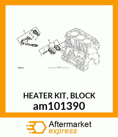 HEATER KIT, BLOCK am101390