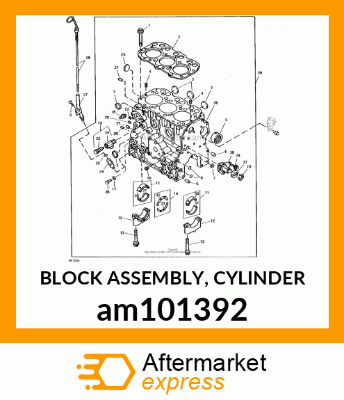 BLOCK ASSEMBLY, CYLINDER am101392