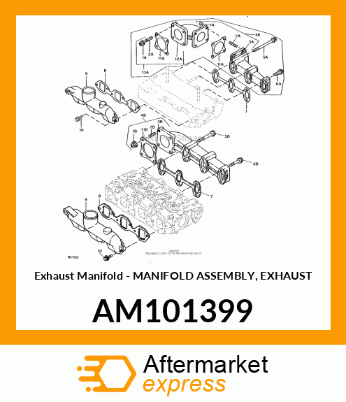 Exhaust Manifold - MANIFOLD ASSEMBLY, EXHAUST AM101399