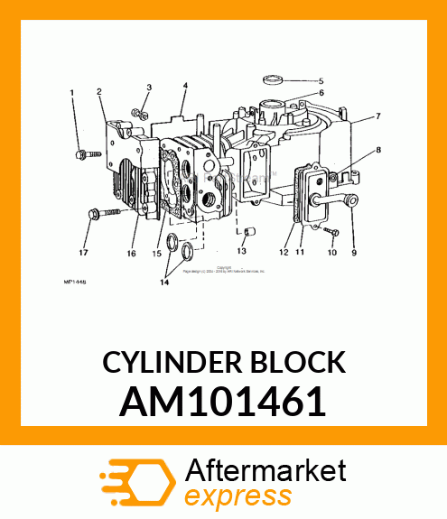 Cylinder Block - CYLINDER ASSEMBLY AM101461