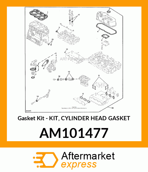 Gasket Kit - KIT, CYLINDER HEAD GASKET AM101477