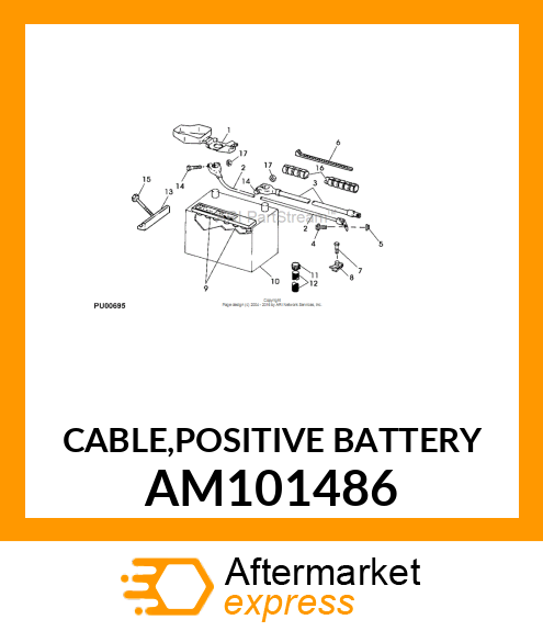 CABLE,POSITIVE BATTERY AM101486