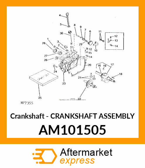 Crankshaft - CRANKSHAFT ASSEMBLY AM101505