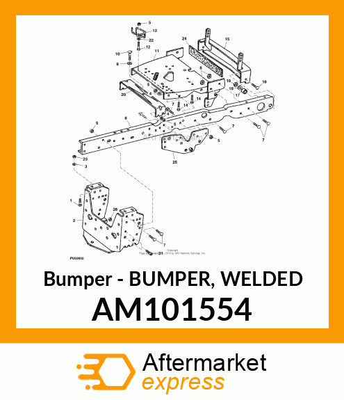 Bumper - BUMPER, WELDED AM101554