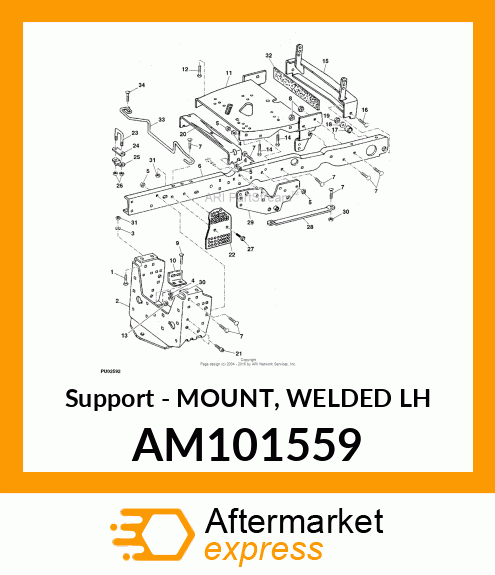 Support - MOUNT, WELDED LH AM101559