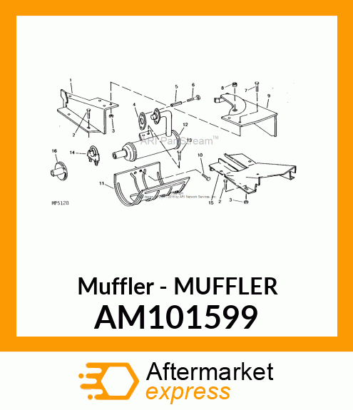 Muffler - MUFFLER AM101599