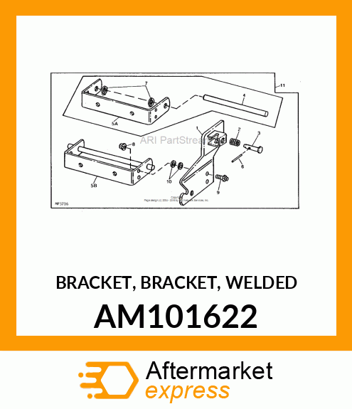 BRACKET, BRACKET, WELDED AM101622