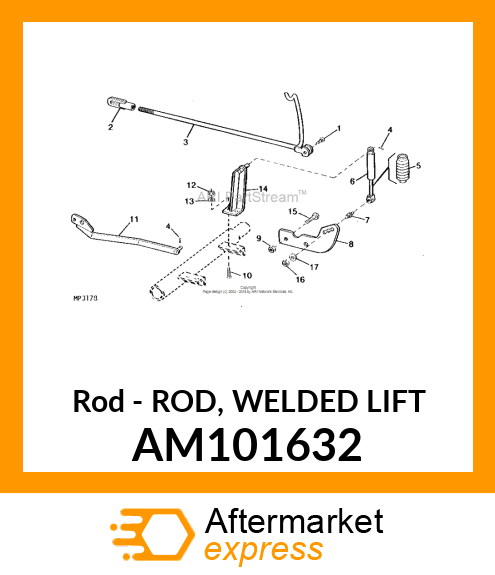 Rod - ROD, WELDED LIFT AM101632