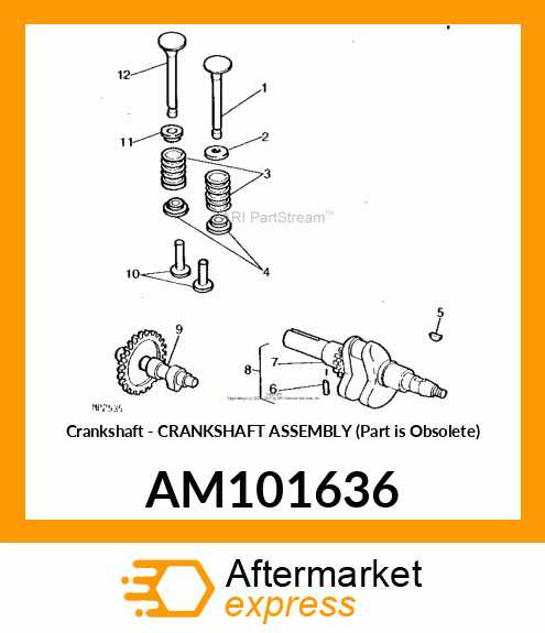 Crankshaft - CRANKSHAFT ASSEMBLY (Part is Obsolete) AM101636