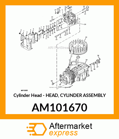 Cylinder Head - HEAD, CYLINDER ASSEMBLY AM101670