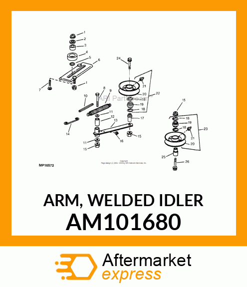 ARM, WELDED IDLER AM101680