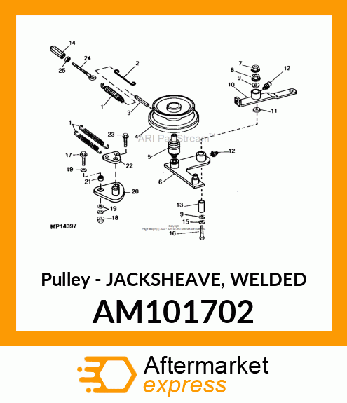 Pulley - JACKSHEAVE, WELDED AM101702