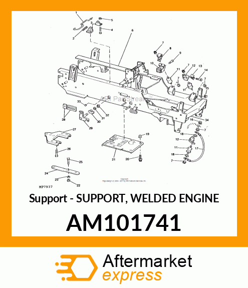 Support - SUPPORT, WELDED ENGINE AM101741