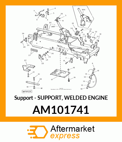 Support - SUPPORT, WELDED ENGINE AM101741