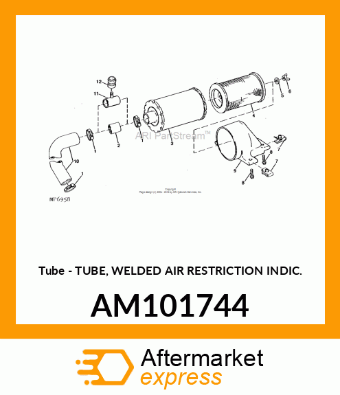 Tube - TUBE, WELDED AIR RESTRICTION INDIC. AM101744