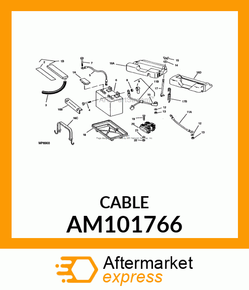 CABLE, SOLENOID START AM101766