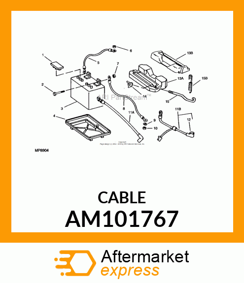 CABLE, BATTERY GROUND AM101767