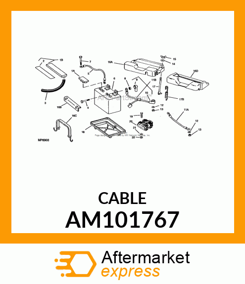 CABLE, BATTERY GROUND AM101767