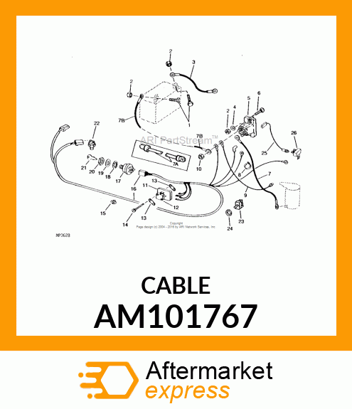 CABLE, BATTERY GROUND AM101767